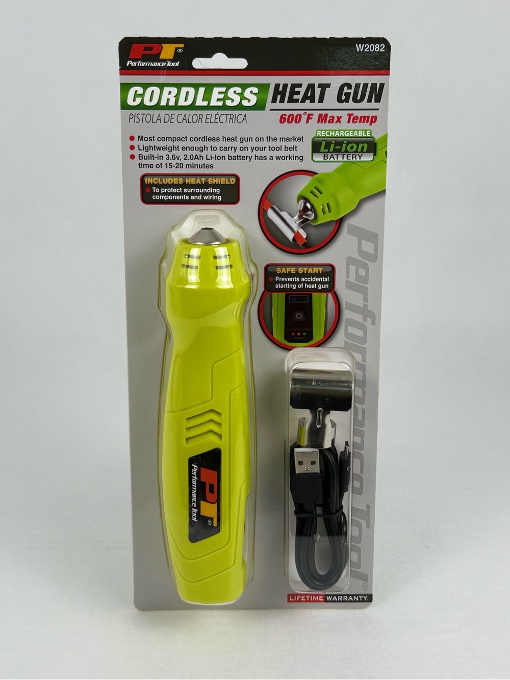 Wilmar W2082 Cordless Heat Gun Rechargeable Performance Tool 600° Max Temp